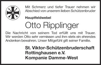 Anzeige von Otto Ripplinger von OM-Medien