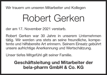 Anzeige von Robert Gerken von OM-Medien