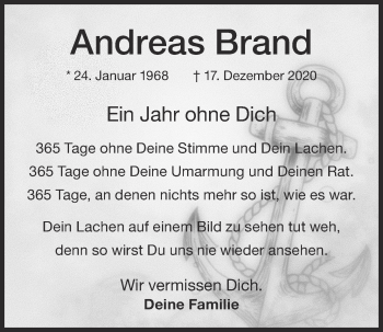 Anzeige von Andreas Brand von OM-Medien