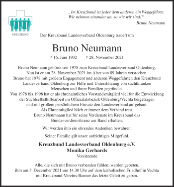 Anzeige von Bruno Neumann von OM-Medien