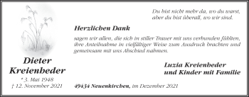 Anzeige von Dieter Kreienheder von OM-Medien