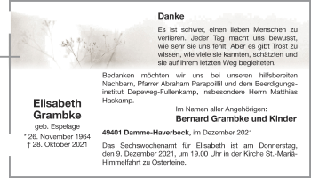 Anzeige von Elisabeth Grambke von OM-Medien