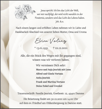 Anzeige von Elvira Vartanz von OM-Medien