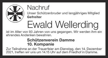 Anzeige von Ewald Wellerding von OM-Medien