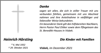 Anzeige von Heinrich Hörsting von OM-Medien