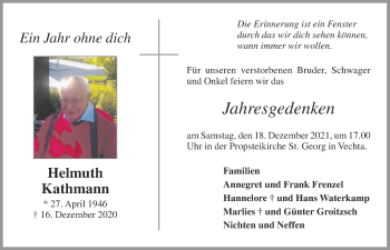 Anzeige von Helmuth Kathmann von OM-Medien