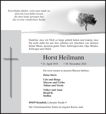 Anzeige von Horst Heilmann von OM-Medien