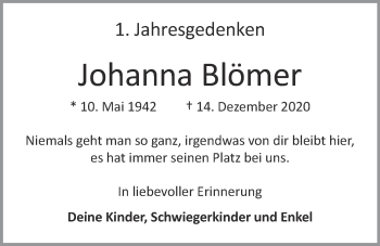 Anzeige von Johanna Blömer von OM-Medien