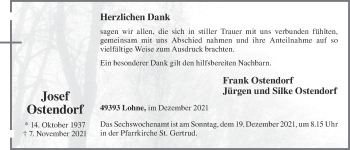 Anzeige von Josef Ostendorf von OM-Medien