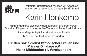 Anzeige von Karin Honkomp von OM-Medien