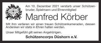 Anzeige von Manfred Körber von OM-Medien