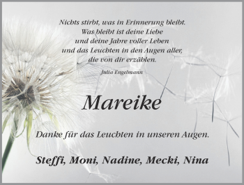 Anzeige von Mareike Siemer-Gehling von OM-Medien