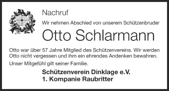Anzeige von Otto Schlarmann von OM-Medien