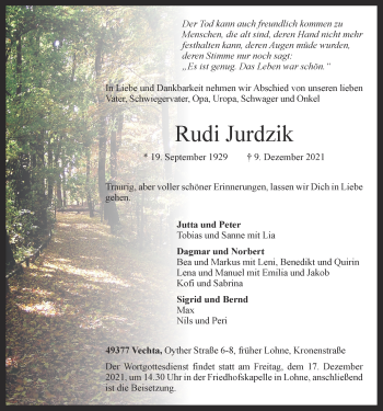 Anzeige von Rudi Jurdzik von OM-Medien