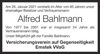 Anzeige von Alfred Bahlmann von OM-Medien