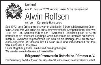 Anzeige von Alwin Rolfsen von OM-Medien