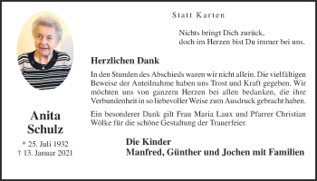 Anzeige von Anita Schulz von OM-Medien