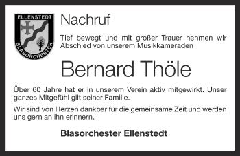 Anzeige von Bernard Thöle von OM-Medien