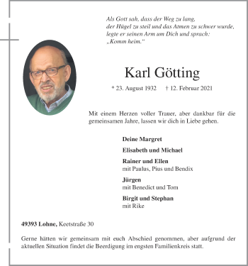 Anzeige von Carl Götting von OM-Medien