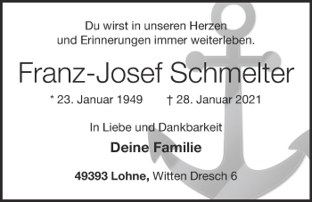 Anzeige von Franz-Josef Schmelter von OM-Medien