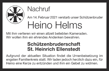Anzeige von Heino Helms von OM-Medien