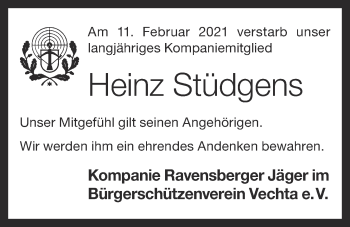 Anzeige von Heinz Stüdgens von OM-Medien