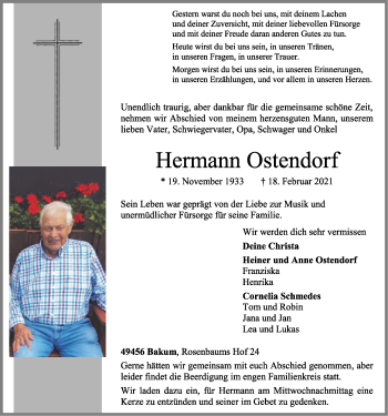 Anzeige von Hermann Ostendorf von OM-Medien