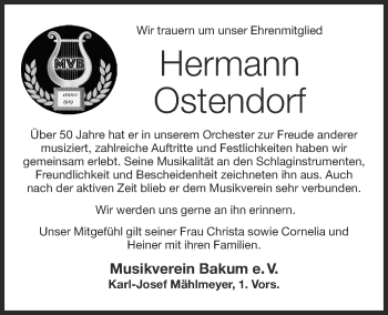 Anzeige von Hermann Ostendorf von OM-Medien
