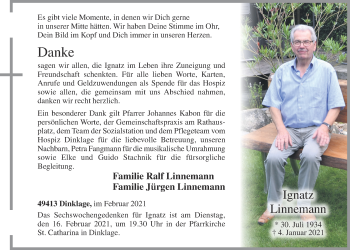 Anzeige von Ignatz Linnemann von OM-Medien