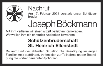 Anzeige von Joseph Böckmann von OM-Medien