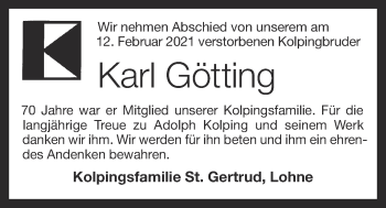 Anzeige von Karl Götting von OM-Medien