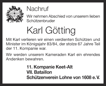 Anzeige von Karl Götting von OM-Medien
