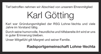 Anzeige von Karl Götting von OM-Medien