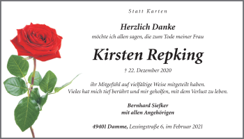 Anzeige von Kirsten Repking von OM-Medien