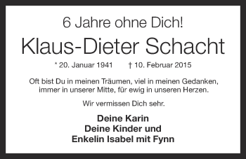 Anzeige von Klaus-Dieter Schacht von OM-Medien