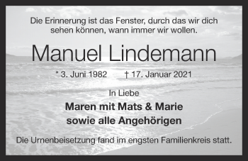 Anzeige von Manuel Lindemann von OM-Medien