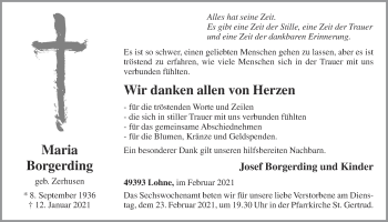Anzeige von Maria Borgerding von OM-Medien