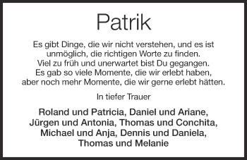 Anzeige von Patrik Wenzel von OM-Medien