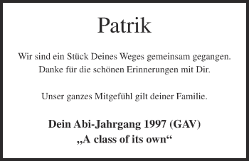 Anzeige von Patrik Wenzel von OM-Medien