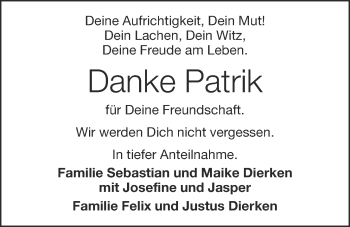 Anzeige von Patrik Wenzel von OM-Medien