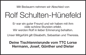 Anzeige von Rolf Schulten-Hünefeld von OM-Medien