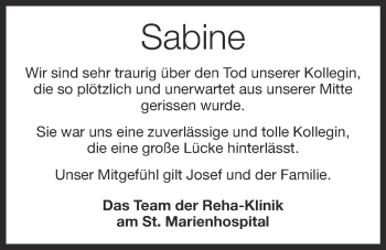 Anzeige von Sabine Kühl von OM-Medien