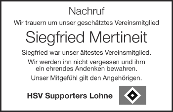 Anzeige von Siegfried Mertineit von OM-Medien