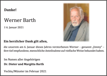 Anzeige von Werner Barth von OM-Medien