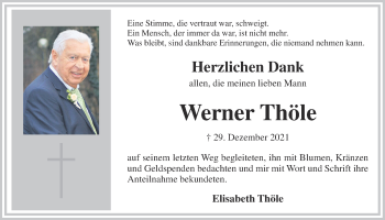 Anzeige von Werner Thöle von OM-Medien