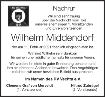 Anzeige von Wilhelm Middendorf von OM-Medien