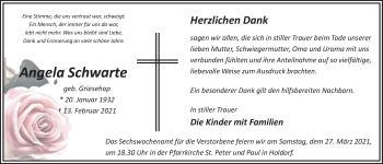 Anzeige von Angela Schwarte von OM-Medien