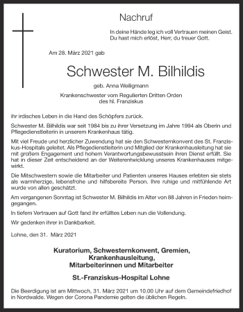 Anzeige von Anna Weiligmann von OM-Medien