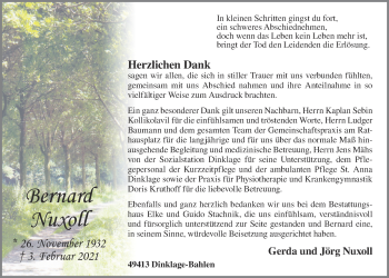 Anzeige von Bernard Nuxoll von OM-Medien