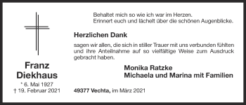 Anzeige von Franz Diekhaus von OM-Medien